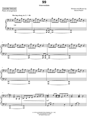99 [intermediate] by Jennifer Eklund - Sheet Music
