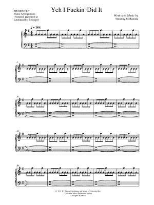 Yeh I F**kin' Did It