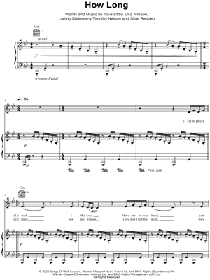 How Long by Tove Lo - Sheet Music