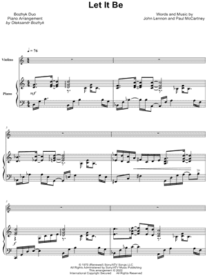 Let It Be - Violin & Piano