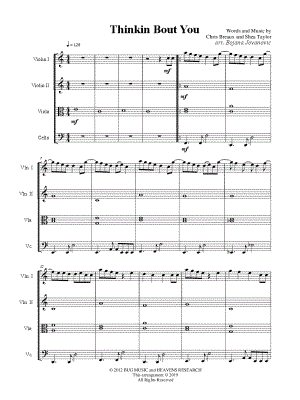 Thinkin Bout You by Bojana Jovanovic - Sheet Music