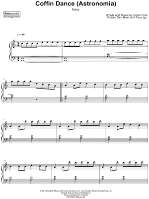Astronomia (Coffin Dance Meme Song) by Betacustic - Sheet Music