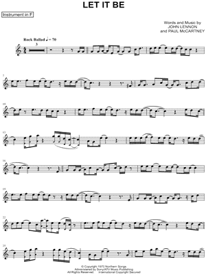 Let It Be - F Instrument