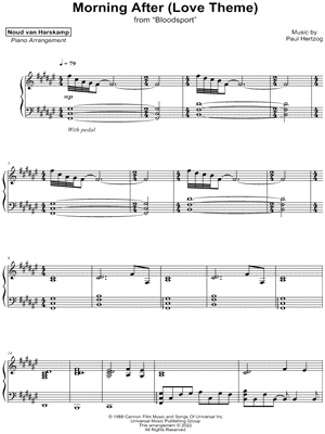 Morning After (Love Theme) by Noud van Harskamp - Sheet Music