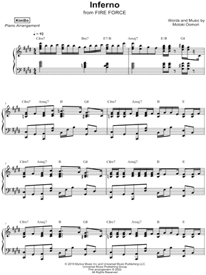 Inferno by KimBo - Sheet Music