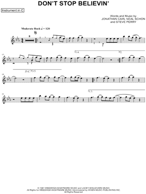 Don't Stop Believin' - C Instrument