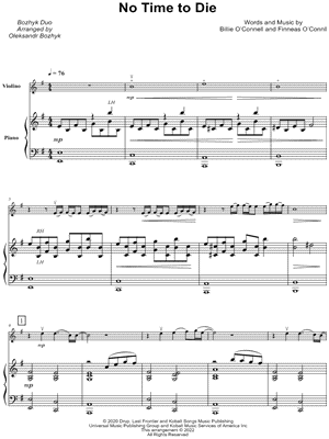No Time to Die - Violin & Piano