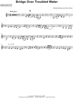 Bridge Over Troubled Water - F Instrument