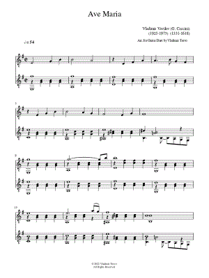 Ave Maria - Guitar Duet