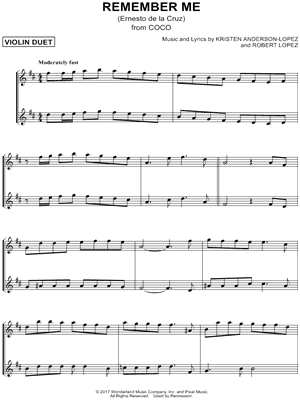 Remember Me (Ernesto de la Cruz) - Violin Duet