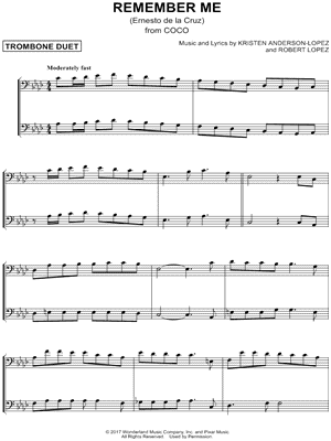 Remember Me (Ernesto de la Cruz) - Trombone Duet