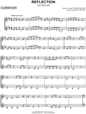 Reflection - Clarinet Duet