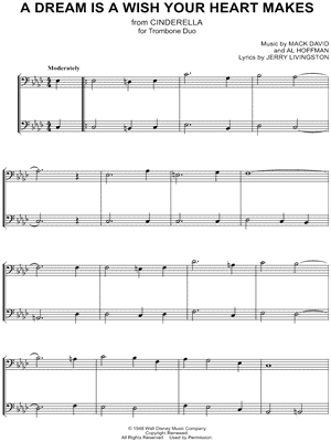A Dream Is a Wish Your Heart Makes - Trombone Duet