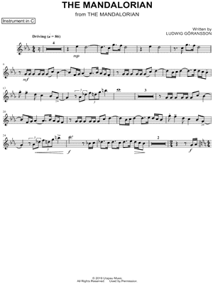 Star Wars: The Mandalorian (Main Theme) - C Instrument from Star Wars: The Mandalorian - Sheet Music