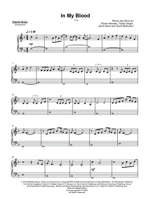In My Blood [easy] by Atlantic Lights - Sheet Music