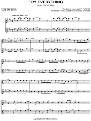 Try Everything - Alto Saxophone Duet