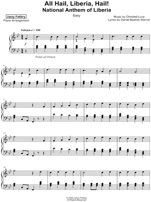 All Hail, Liberia, Hail! [easy]