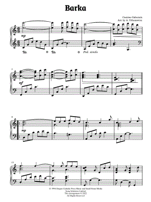 Barka by Alicja Urbanowicz - Sheet Music