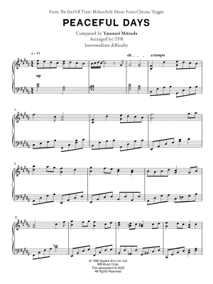 Peaceful Days by TPR - Sheet Music