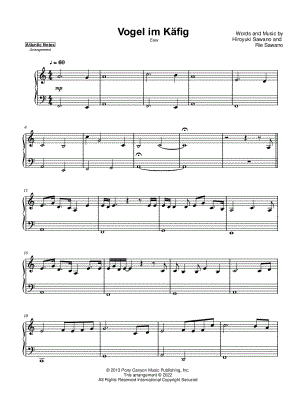 Vogel im Käfig [easy] by Atlantic Lights - Sheet Music