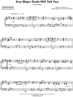 Any Major Dude Will Tell You [intermediate]