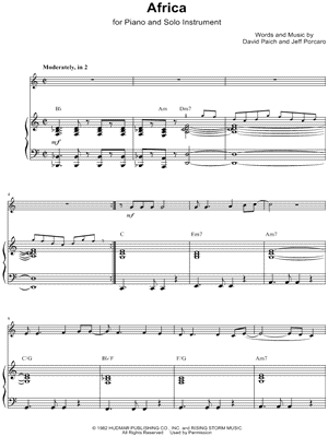 Africa - Piano Accompaniment