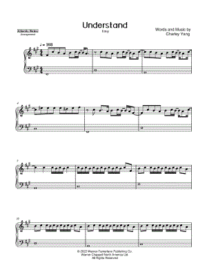 Understand [easy] by Atlantic Lights - Sheet Music