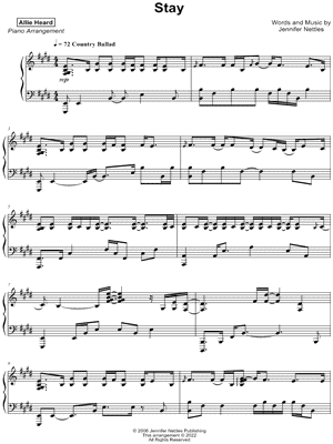 Stay by Allie Heard - Sheet Music