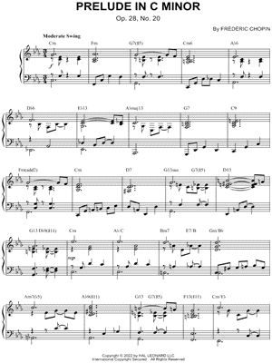 Prelude in C Minor, Op. 28, No. 20 [jazz version] by Brent Edstrom - Sheet Music