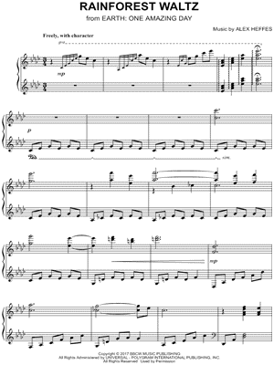 Rainforest Waltz from Earth: One Amazing Day - Sheet Music