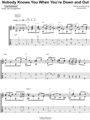 Nobody Knows You When You're Down and Out