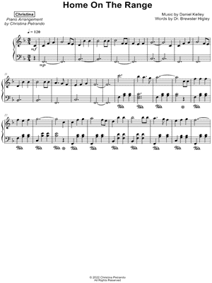 Home on the Range by Christina - Sheet Music