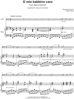 O mio babbino caro - Cello & Piano