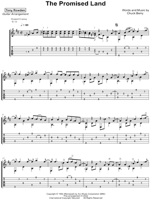 The Promised Land by Tony Rowden - Sheet Music