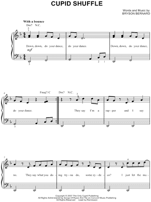 Cupid Shuffle by Cupid - Sheet Music