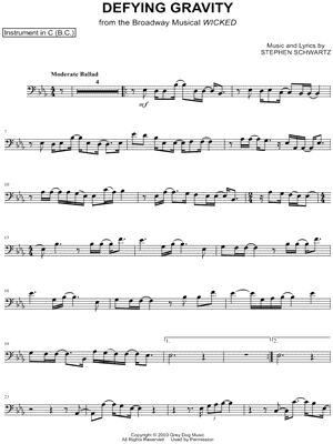 Defying Gravity - Bass Clef Instrument
