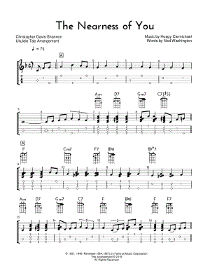 The Nearness of You by Christopher Davis-Shannon - Sheet Music