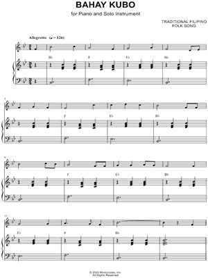 Bahay Kubo - Piano Accompaniment