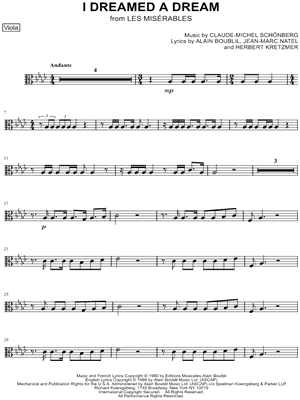 I Dreamed a Dream - Viola