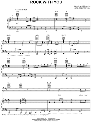 Rock with You by Michael Jackson - Sheet Music