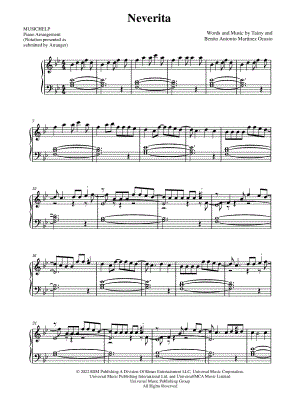 Neverita by MUSICHELP - Sheet Music