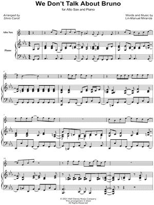 We Don't Talk About Bruno - Alto Saxophone & Piano