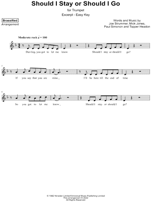 Should I Stay or Should I Go [excerpt - easy]