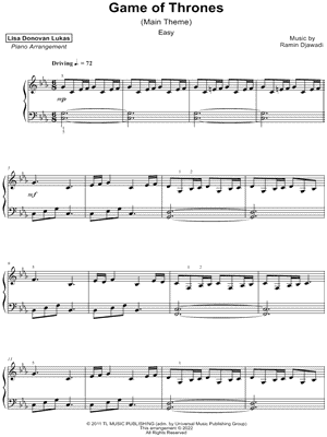 Game of Thrones (Main Theme) [easy]