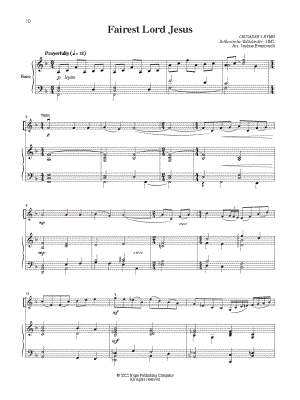 Fairest Lord Jesus - Violin & Piano by Joshua Evanovich - Sheet Music