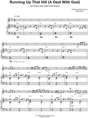 Running Up That Hill - Piano Accompaniment by Kate Bush - Sheet Music