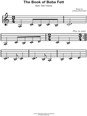 The Book of Boba Fett from Star Wars: The Book of Boba Fett - Sheet Music