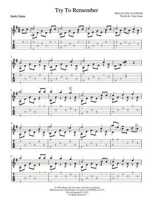 Try to Remember by Smile Guitar - Sheet Music