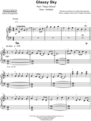 Glassy Sky [easy - abridged] by Chrissy Ricker - Sheet Music