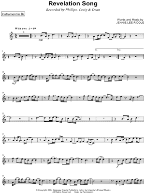 Revelation Song - Bb Instrument
